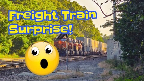 Amtrak Illinois Zephyr Departs Naperville | Surprise BNSF Freight Train Meet!