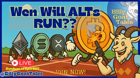 Wen Will ALTs Run? LIVE Crypto Breakdown with @BillyGoatTales