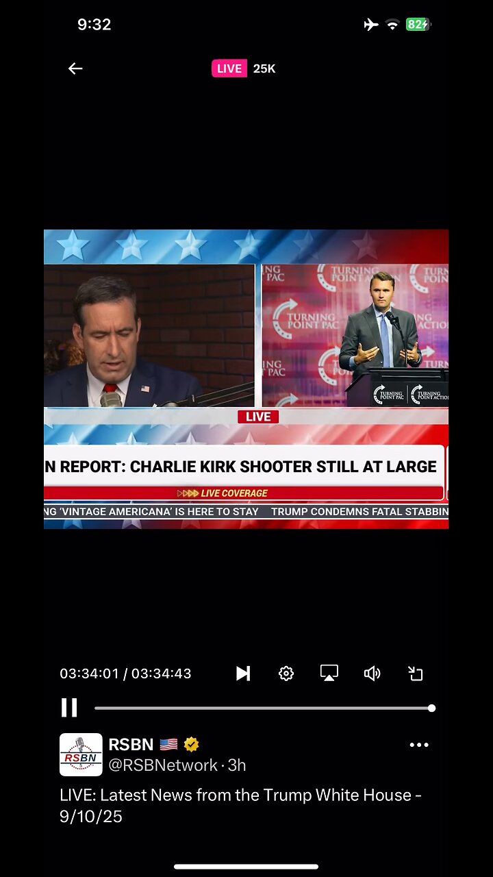 RSBN Charlie Kirs shot dead at 31 y at campus ? 10/09/2025