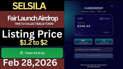 Selsila Network Airdrop Full Guide | Earn Free Crypto | Airdrop Farming, Listing Update & Price