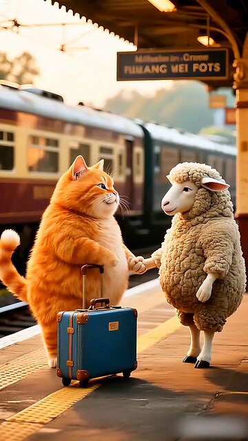 cat and sheep friend become enemy