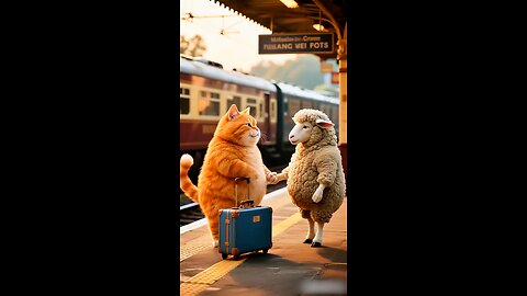 cat and sheep friend become enemy