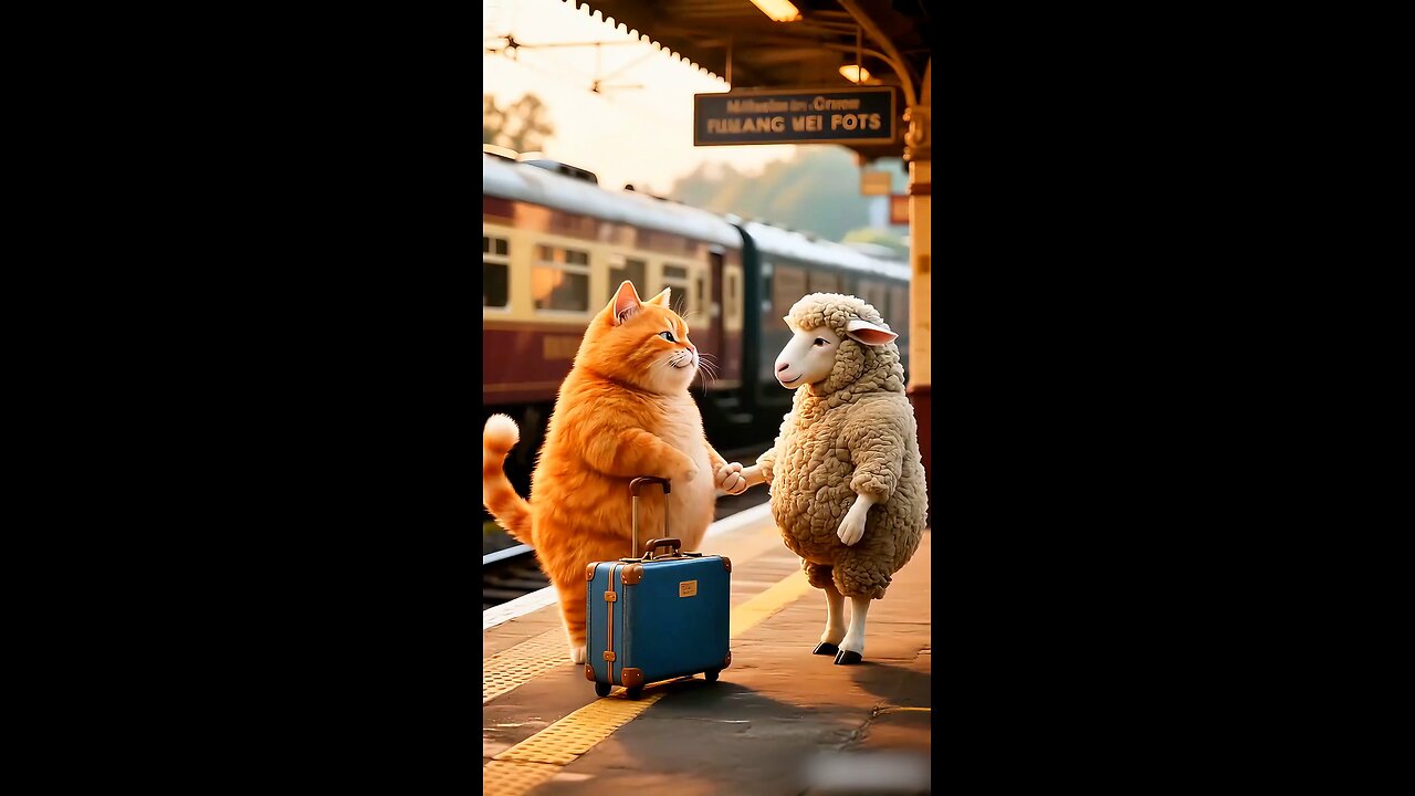 cat and sheep friend become enemy