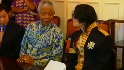 Michael Jackson meets Nelson Mandela