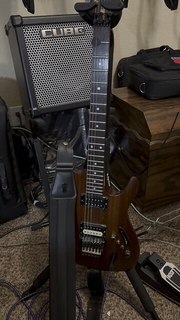 Recording some lead guitar tracks