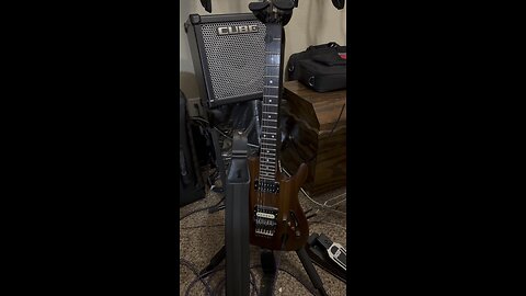 Recording some lead guitar tracks