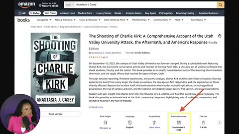 BOMBSHELL: Amazon “Charlie Kirk Shooting” Book Dated Before The Attack