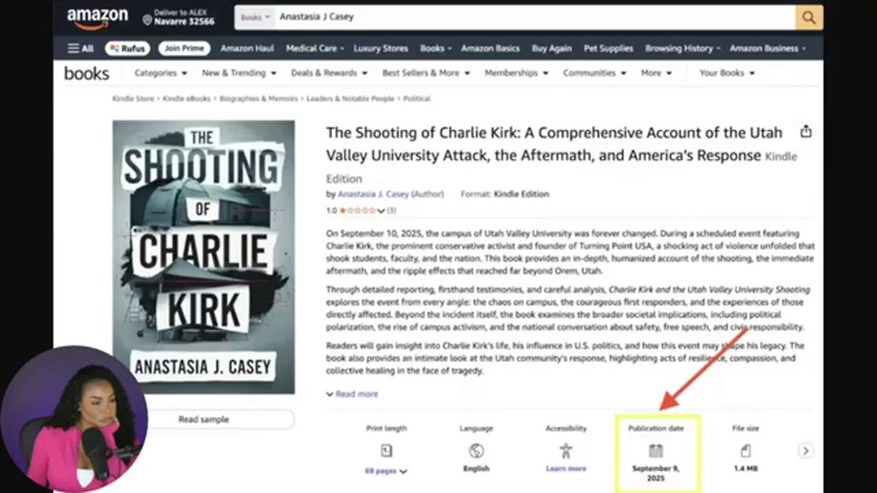BOMBSHELL: Amazon “Charlie Kirk Shooting” Book Dated Before The Attack