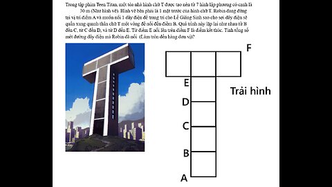 Toán 12: Trong tập phim Teen Titan, một tòa nhà hình chữ T được tạo nên từ 7 hình lập phương