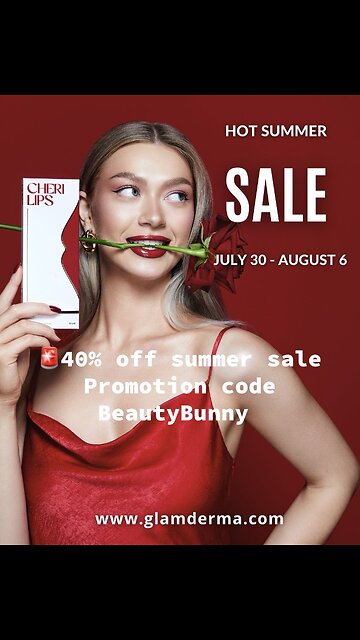 Summer sale 40% off & 25% www.glamderma.com www.meamoshop.com