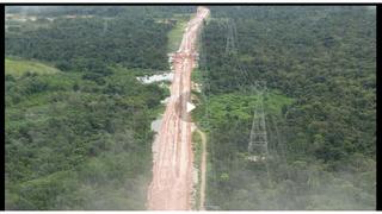 BRAZIL - Amazon forest felled to build road for 'CLIMATE SUMMIT.'