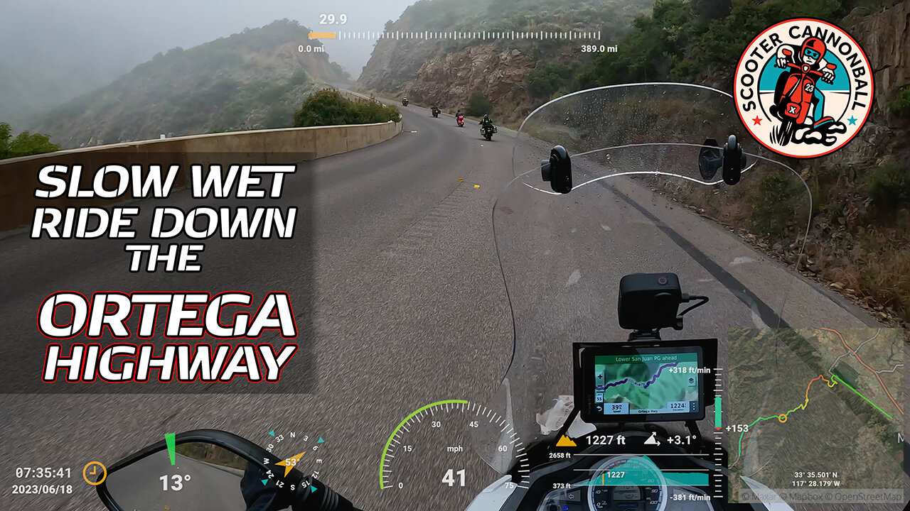 Scooter Cannonball 2023 // Day 1, Stage 1: Slow Ride Down the Ortega Highway