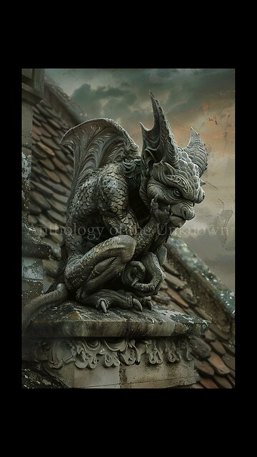 Ten Gargoyles Flying