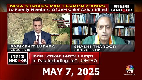 [May 7 2025] India Operation Sindoor response to Pakistan (Israel helps) Shashi Tharoor RIGHT THING