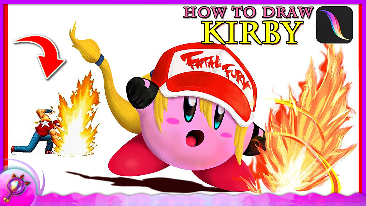 How to Draw Kirby - Super Smash Bros. Ultimate Kirby Hat