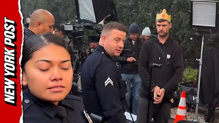 Influencers clash with police outside Rob Reiner's LA home