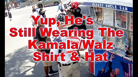 Yup, He's Still Wearing The Kamala Shirt & Hat
