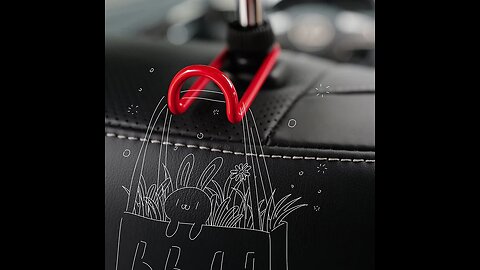 Aluminum Alloy Car Headrest Hook, with 10kg Bearing, Adjustable & 360° Rotatable Design