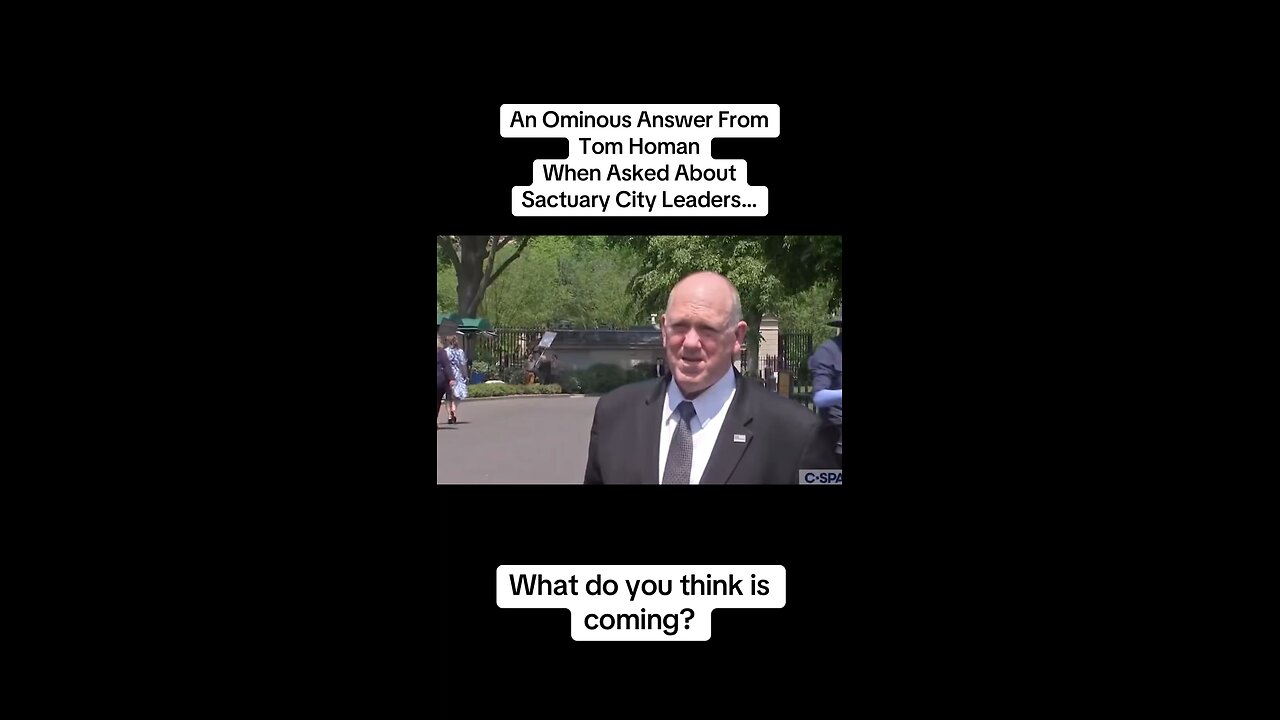 Tom Homan’s ominous answer to reporters question…
