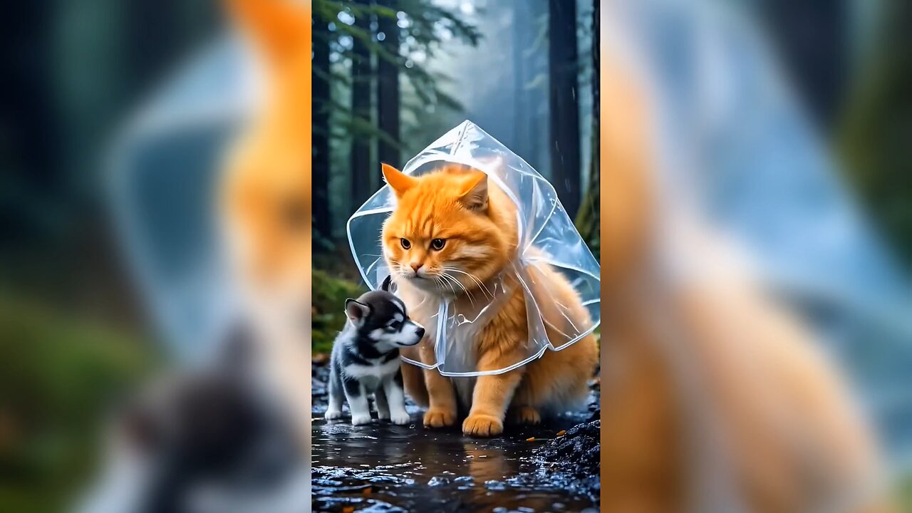 Enjoying rainy day