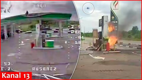 A Ukrainian drone has struck a fuel station in Belgorod region