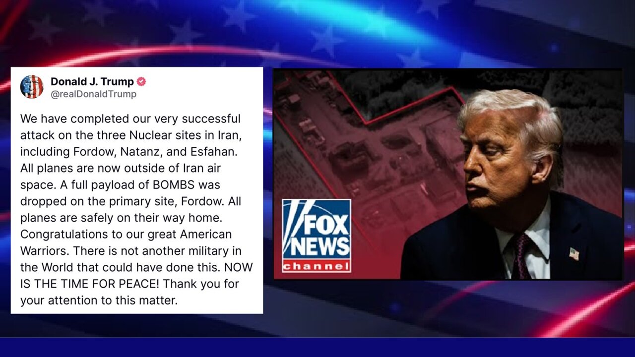 💥BREAKING: US Launches Attack Against Iran on 3 Nuclear Sites