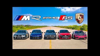 New BMW M2 v GT4 RS v A45 v RS3 v Golf R DRAG RACE