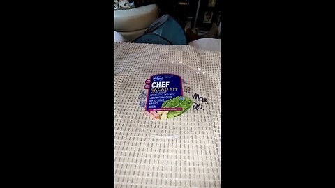 Eating Kroger Chef Salad Kit For One, Dbn, MI, 3/15/25