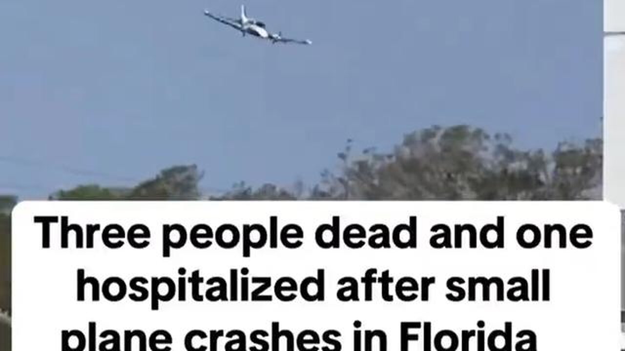 Paul A. Szypula 🇺🇸 - Airplane crashing in Boca Rogan, Florida on Friday. All three people...
