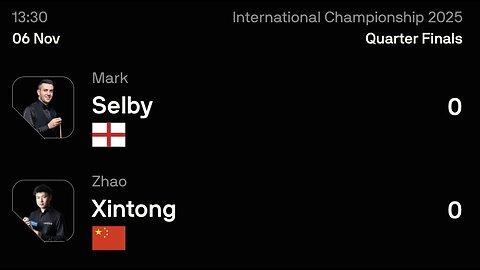 🔴 ถ่ายทอดสดสนุกเกอร์ 🏴󠁧󠁢󠁥󠁮󠁧󠁿 มาร์ค เซลบี้ VS จ้าว ซินถง 🇨🇳 รายการ อินเตอร์เนชั่นแนล
