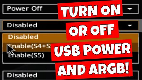 How To Turn ON Or OFF ASUS AM5 Motherboard USB & ARGB In Standby Power S4 S5