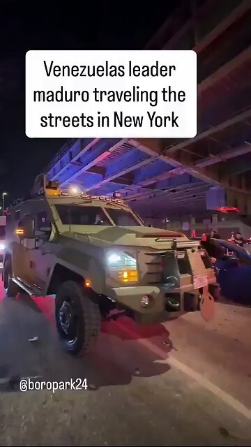 MADURO WAS PARADED THROUGH THE STREETS OF NEW YORK WITH VAN DOORS WIDE OPEN