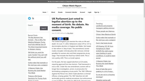 UK Legalized Abortion - War On British Whites!