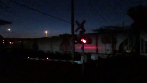 Covered Hopper train comes to a stop in Bellevue, Ohio