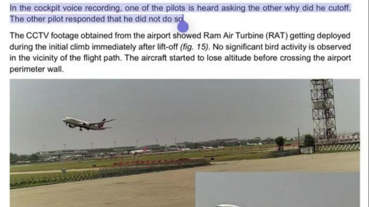 Air India plan crash report