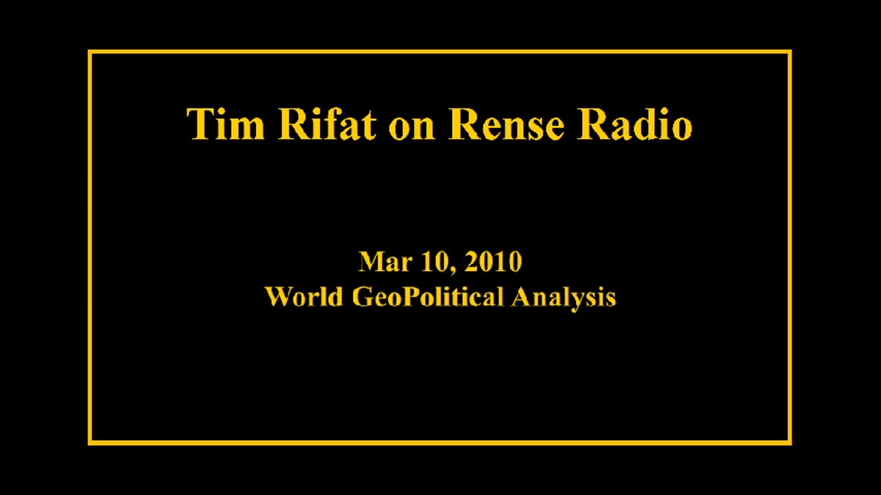 Mar 10 2010 - World GeoPolitical Analysis