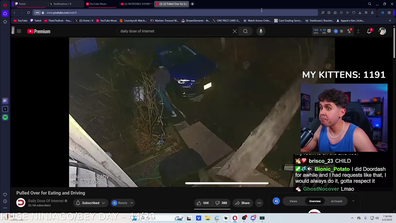 ThatsTheBruh Reaction to Daily Dose Of Internet Pulled Over for Eating and Driving
