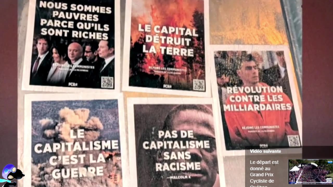 Des affiches rouges portant la question Es-tu communiste ? sont apparues