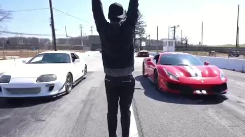 Race supra vs ferrari