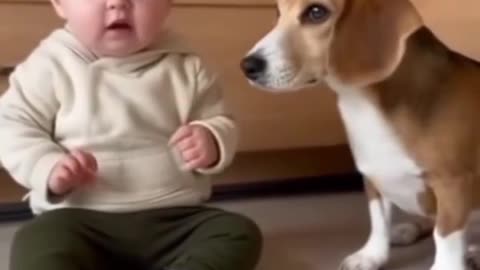 Cute Baby Playing with Animals | Adorable Baby and Pet Moments 2025