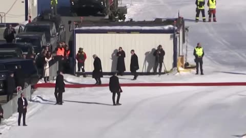 Trump makes red carpet arrival in Davos, Switzerland