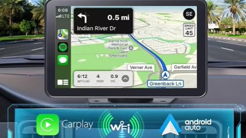 Portable wireless CarPlay car stereo