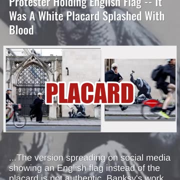 Fact Check: Banksy London Wall Art Did NOT Show Judge Striking Protester Holding English Flag