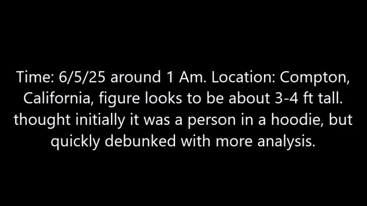 Une étrange créature capturée par un système de surveillance à Compton, en Californie