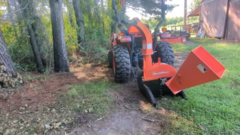 Testing the new wood chipper