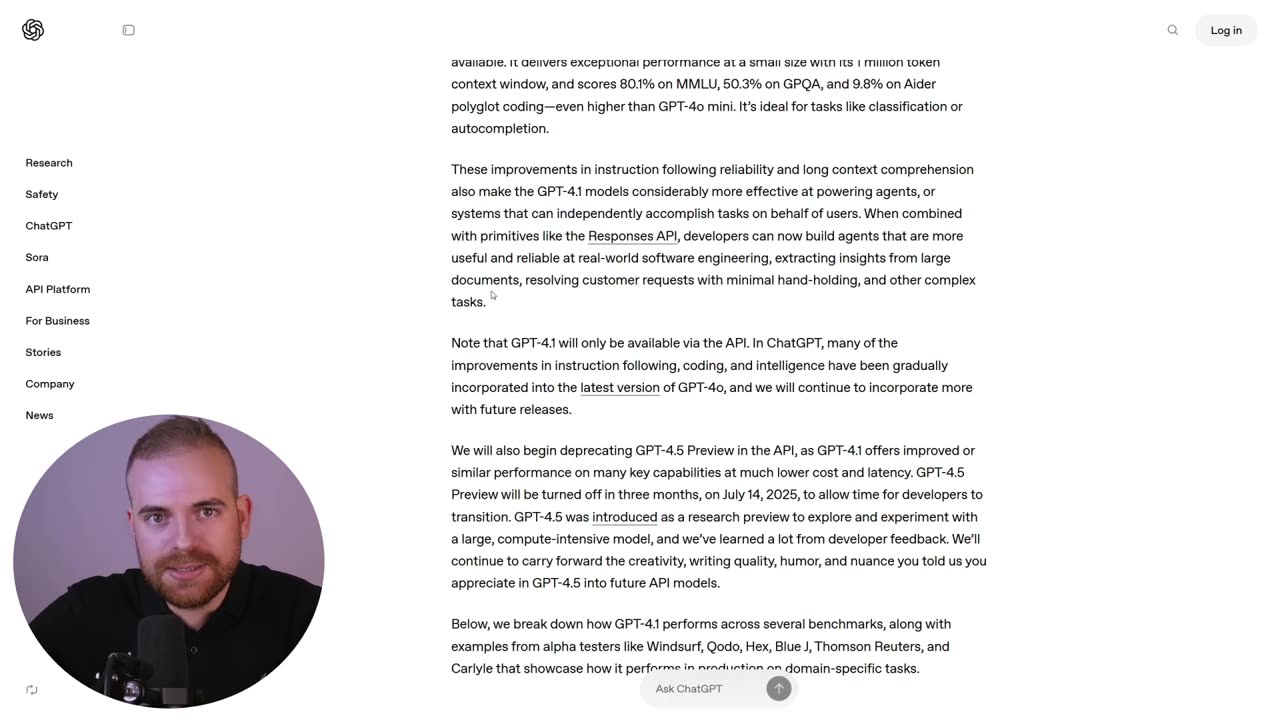 Comment OpenAI a créé un MIRACLE avec ChatGPT 4.1 (Adieu 4.5 !)