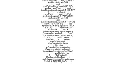 How to programmatically create and read WEPEAP WiFi configurations in Android