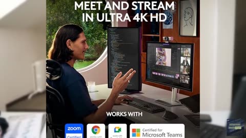 Logitech MX Brio Ultra HD 4K Collaboration and Streaming Webcam, 1080p at 60 FPS