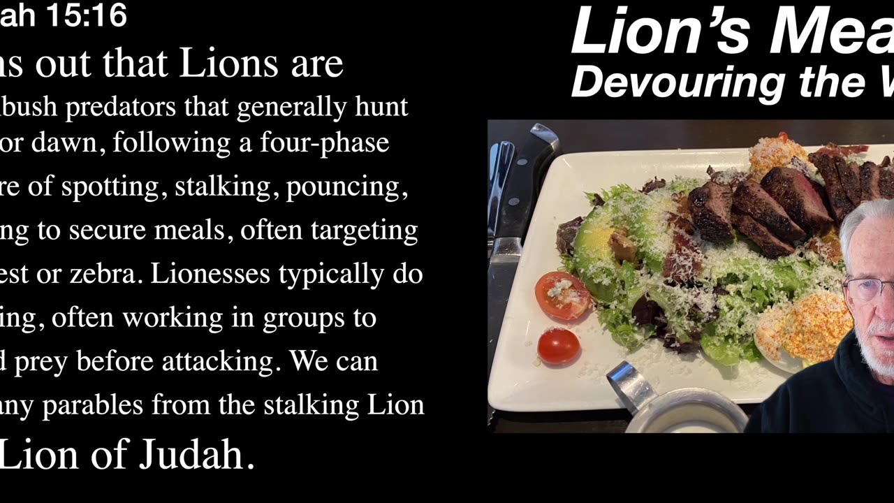 Lion’s Meal: Devouring the Word!