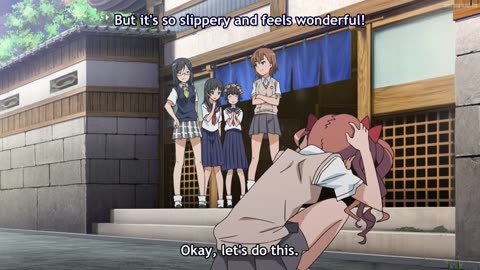 Anime A Certain Scientific Railgun -Girls find the secret into making their boobs bigger